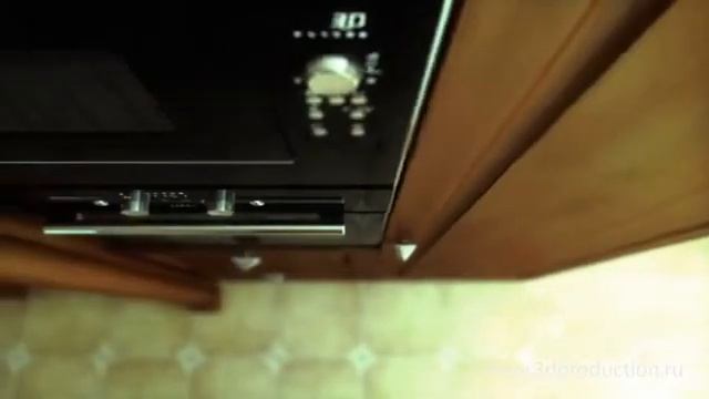 3D визуализация кухни.