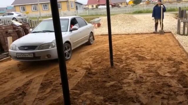 уплотнение основания под брусчатку