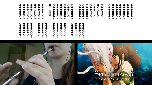 The Name Of Life (Spirited Away) On Tin Whistle D + Tabs Tutorial
