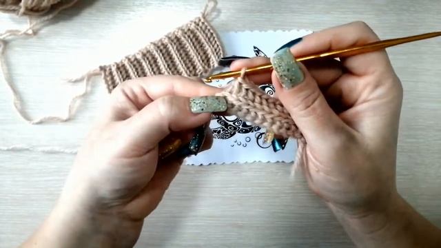 НЕ ОБЫЧНАЯ, ПЛОТНАЯ РЕЗИНКА КРЮЧКОМ МАСТЕР-КЛАСС, РЕЗИНКА, РУКАВА, ОБОД ДЛЯ ШАПКИ, УЗОР ДЛЯ ШАРФА