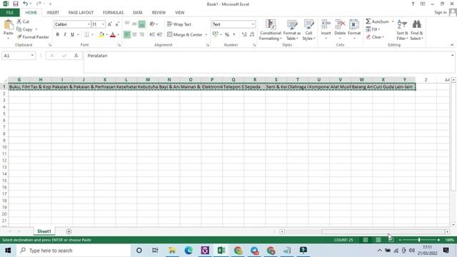 Cara Copy Paste Data Di Excel Dari Horizontal Ke Vertikal Atau Sebaliknya