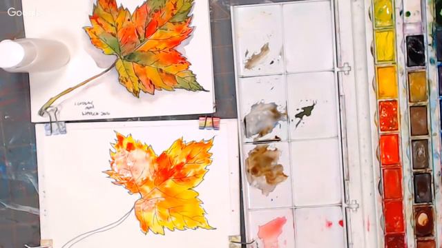 LIVE! Sheashells (and LEAF!!!) In Watercolor Tutorial Friday 12:30pm ET