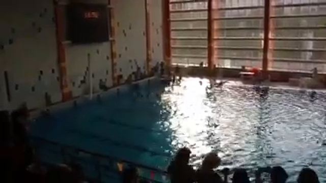 Синхронное плавание. Выступление с группой комби