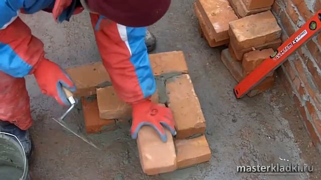 Кладка кута в одну цеглину багаторядка
