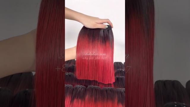 Bone straight hair Ankahair +84921388827 #humanhair #hairfactory #wigshop #hairshop #redhair