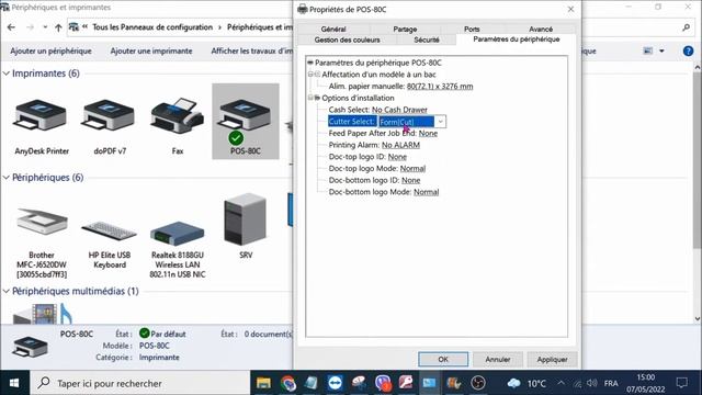 Xprinter  Coupure Automatique Du Papier