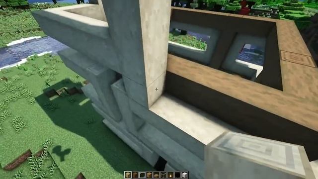 Minecraft: How To Build A Modern Wooden Block House Survival Base