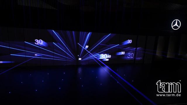Lasershow Mercedes Benz IAA2015 MediaNight Intro Tarm Showlaser GmbH/Ralf Lottig Www.tarm.de