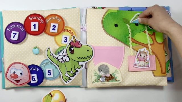 Необычная #РазвивающаяКнига с дино, единорогом и космосом для Авроры #1год (#Вупперталь #Германия )