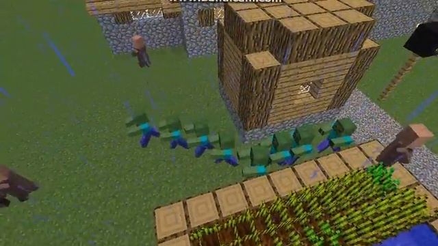 Epic Minecraft Zombie Village Siege!