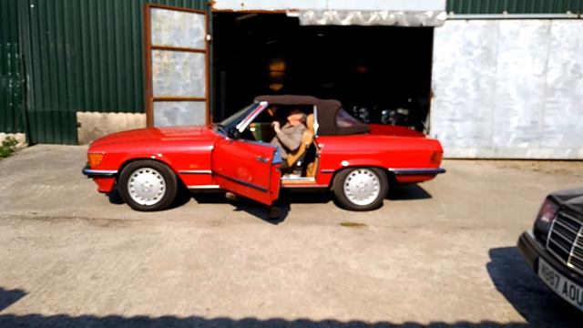 1986 Signal Red Mercedes R107 300SL For Sale By Cheshire Classic Benz - SOLD