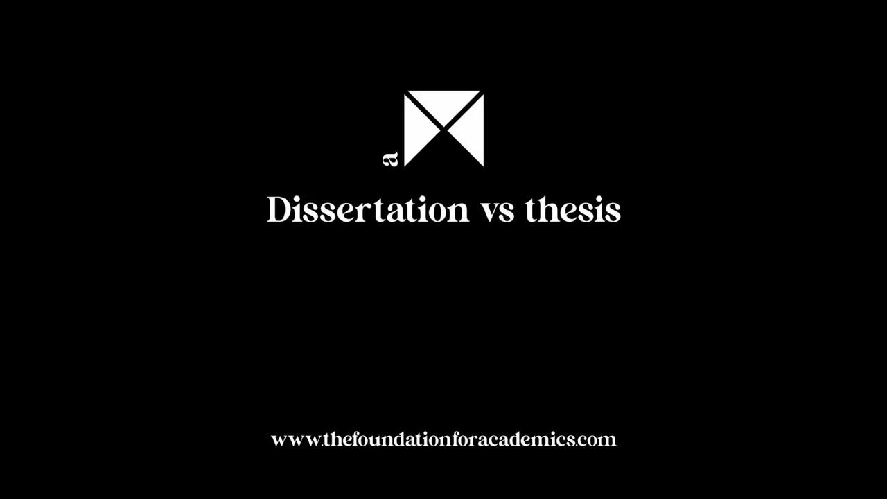 A Dissertation Vs Thesis