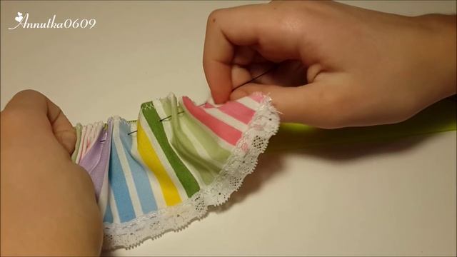 МК Как сделать юбку для кукол.