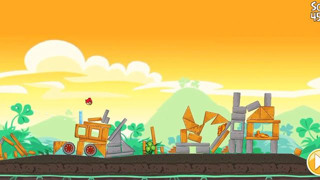 Angry Birds Seasons Go Green Get Lucky Three Stars Level 1-3