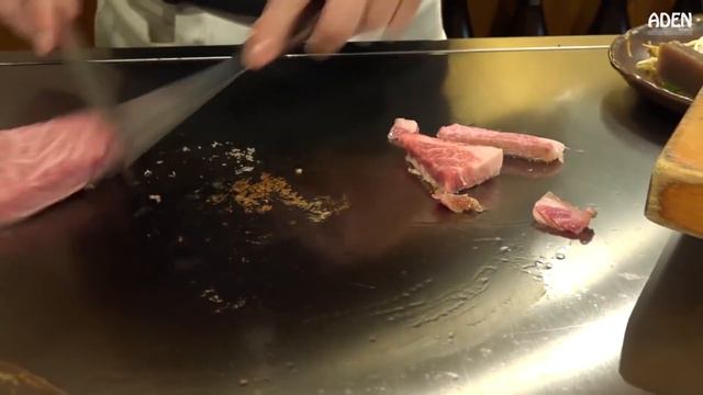 Unintentional ASMR  Rare Japanese Kobe  Wagyu Beef Prep w Private Chef sizzling grill sounds