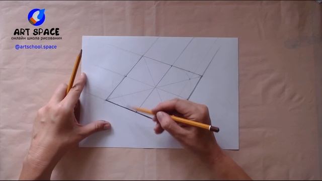 Рисунок овала в перспективе. Построение овала.