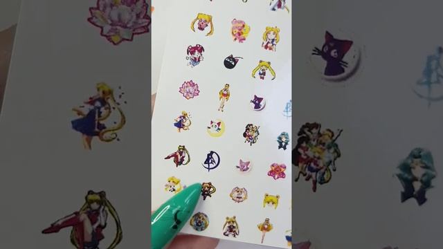 Наклейки для ногтей, водные слайдеры для маникюра декор слайдер. Стиль мультяшка , сейлормун 4271