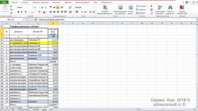 Распределение зарплаты по диффоплате (1й вариант)