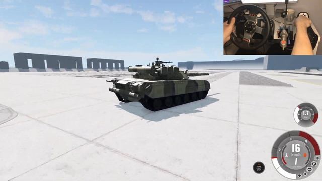 Tank TEST SUSPENSION - BeamNG.Drive Steering Wheel Gameplay
