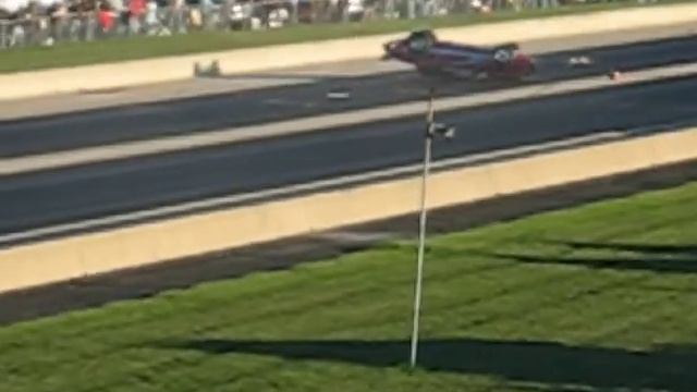 Byron Dragway Wheelstanding  Competition , Crash, Oldsmobile Jason Schubert