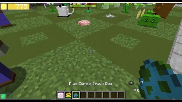 Растения против зомби в маинкрафте! Обзор растений по редкостям, обзор самой сильной команды и битв