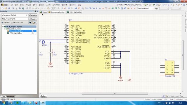 Altium#10_2 AVR программатор Schematics