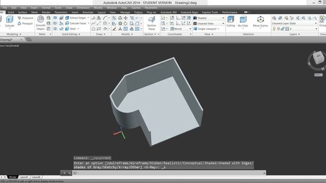 HOW TO DO SHELL COMMAND IN AUTOCAD 3D