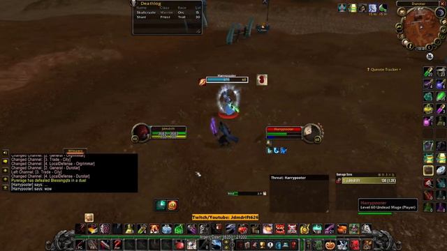 Hardcore Classic WoW 60 Rogue VS World Buffed Frost Mage  E.P. 185