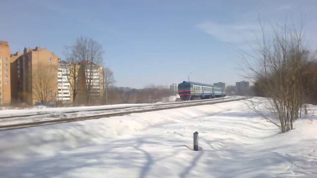 2М62У-0316Б+ДРБ1м-05 с поездом 689 Кричев-Минск.