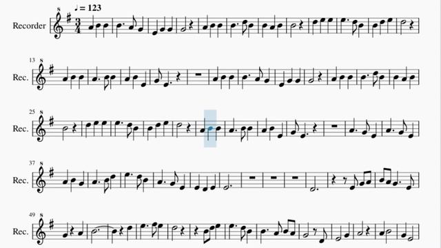 Recorder Sheet Music: How To Play Onara (Dae Jang Geum) By Im Se Hyeon