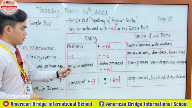 Level 5: Grammar Galaxy 2; Unit 9: Simple Past (Page 43); Thursday, March 04, 2021