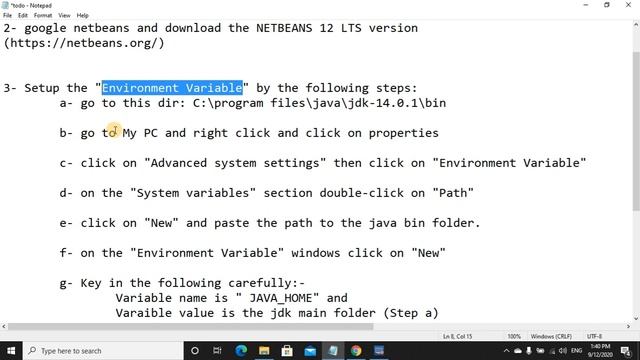How To Install Appache Netbeans 12 And Java JDK 14 - Programming 1