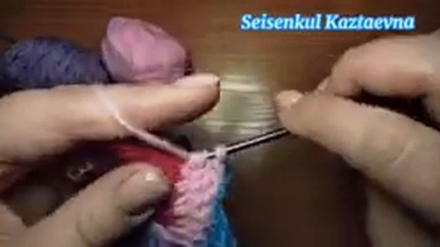 Ілмек  бізбен матив тоқып үйреу #2 красивый бабушкин квадрат