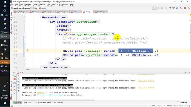27. Уроки React JS (component Vs Render, прокидываем Props через Route) React курсы бесплатно, 2023