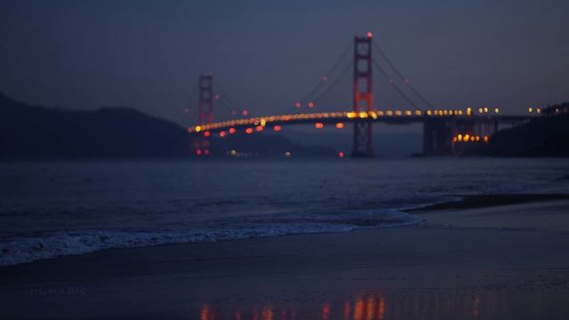 8k Morning Ocean Sounds At Baker Beach, San Francisco, California For Sleep And Study  ASMR