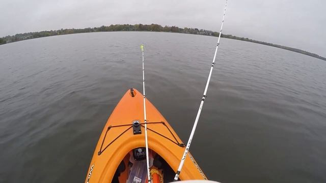 Kayak Bass Fishing On Lake Scugog