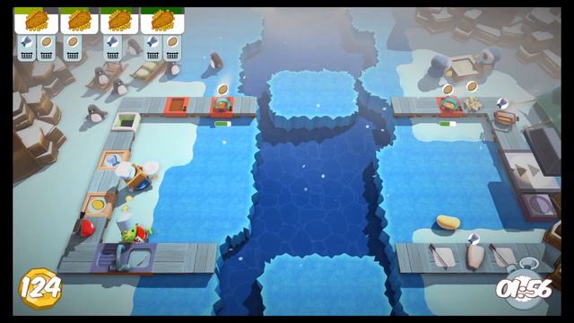 [Overcooked: Level 3-4] 2-Player OUTDATED World Record Score: 322