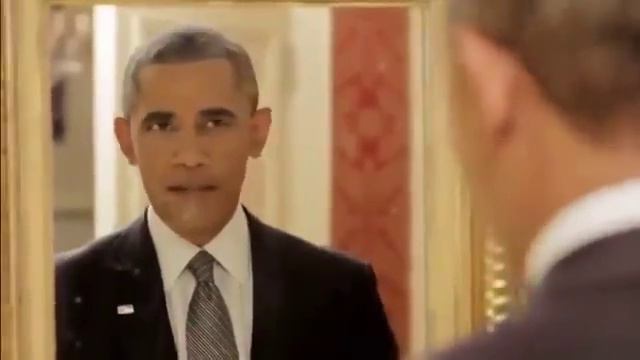 Как обама кривляется, ахах)