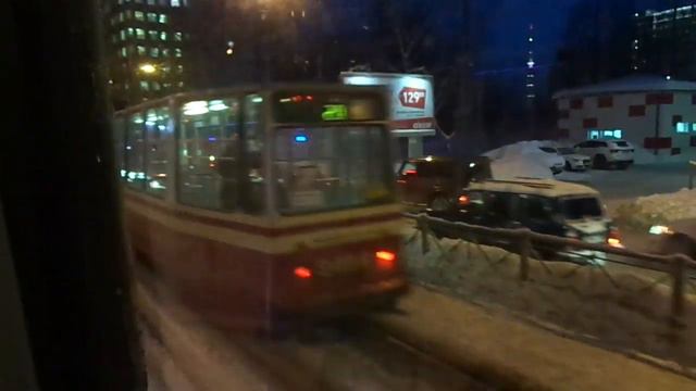 Трамвай Санкт-Петербурга 9-79: ЛВС-86К б.3053 по №20 (25.01.19)