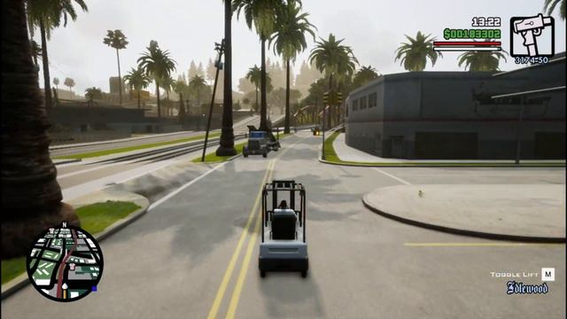 GTA SA DE Special Vehicles - EC/VEC2 Dark Green Poly Mesa, EP Mule & BP Forklift