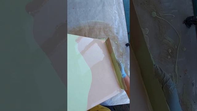 #124 Акриловая заливка от А до Я.  Перевернутый стакан на двухцветной подушке