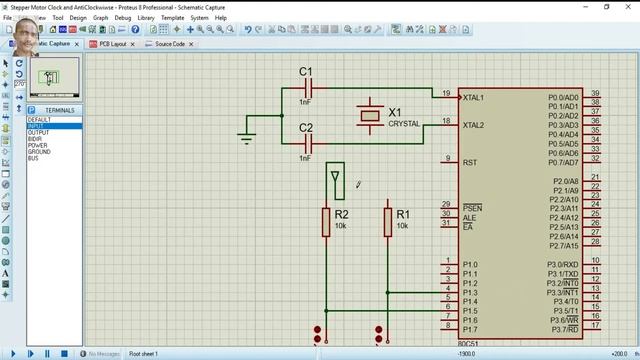 Stepper Motor Clock And Anticlockwise Rotate By 8051 Microcontroller