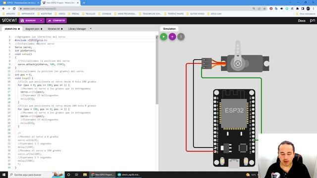 ?Esp32 Con Servo (Girar Servomotor 180 Grados)