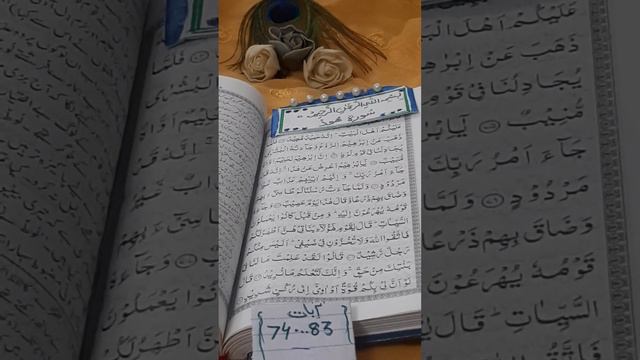 Quran tarjuma tafseer in pashto surah Hood ayat 74--83.