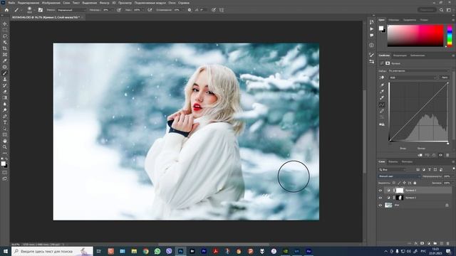 Зимняя обработка фотографии