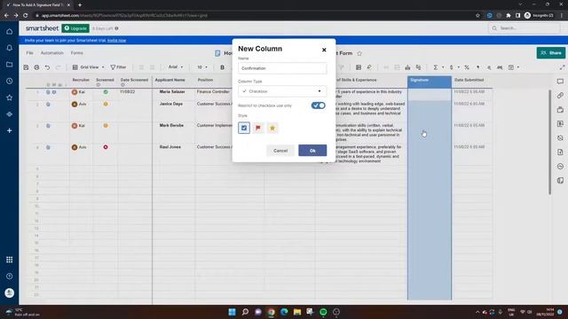 How To Add A Signature Field To A Form In Smartsheet