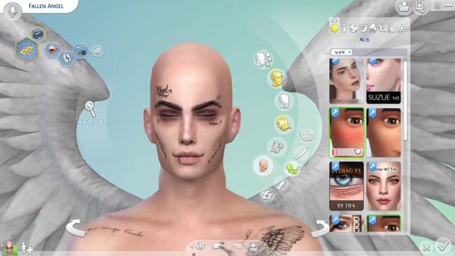 The Sims 4 Cas : Create a Sim  Fallen Angel Sim Cas  Fallen Angel CC List