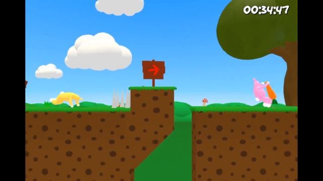 #Прохождение Super Bunny Man с другом