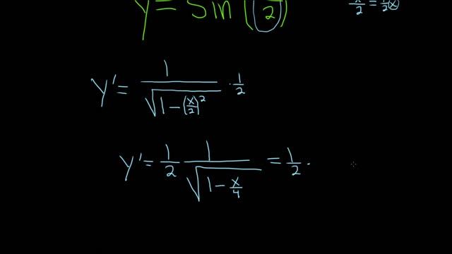 Derivative Of Y = Sin^(-1)(x/2)