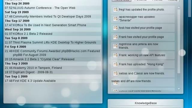 Plasma Netbook Shell: Newspaper View, September 2009